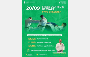 Stage Jujitsu contact et JJB (ne waza) - Judokas nés en 2013 et avant